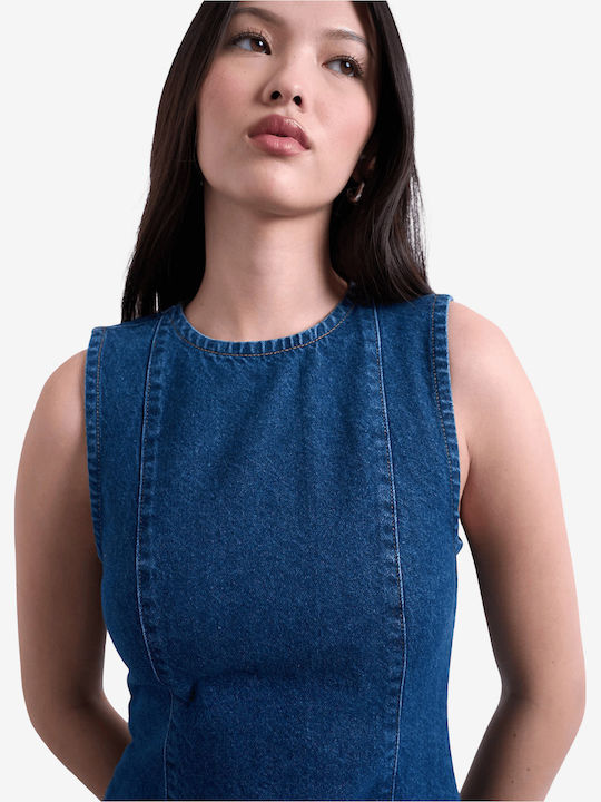 Καλοκαιρινό Mini Φόρεμα Τζιν Medium Aged Denim