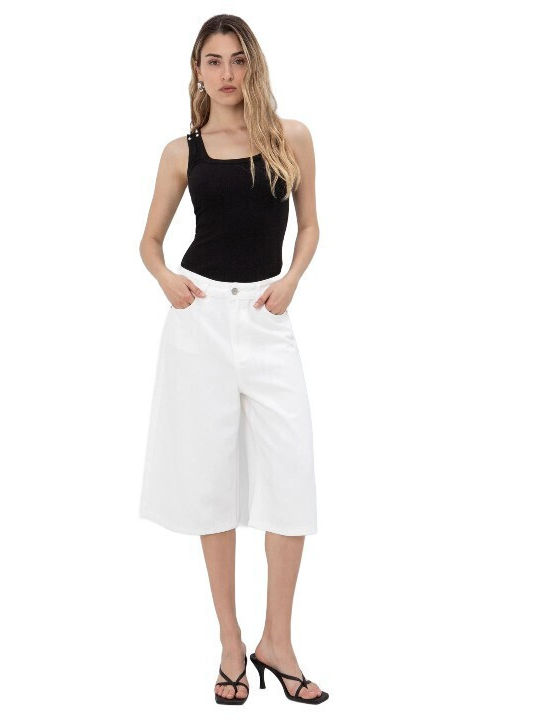 Women's Jean Bermuda White