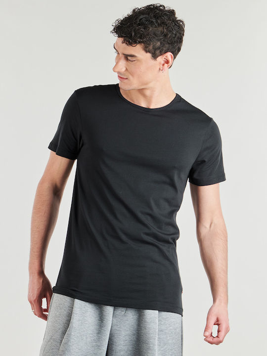 Men's Short Sleeve Undershirts in Black Color 3Pack