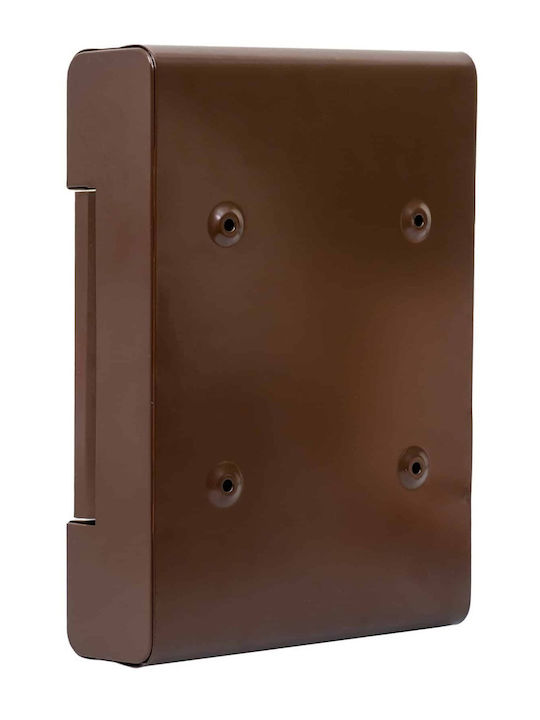 Cutie Poștală Metalică Pentru Exterior Culoare Maro 20.5x6.5x29.1cm