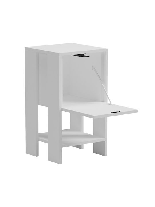 Κομοδίνο Reppo Ξύλινο Λευκό 30x30x55cm