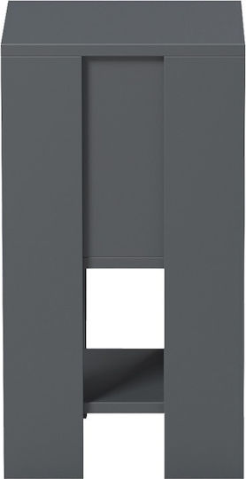 Bedside Table Reppo Wooden Gray 30x30x55cm