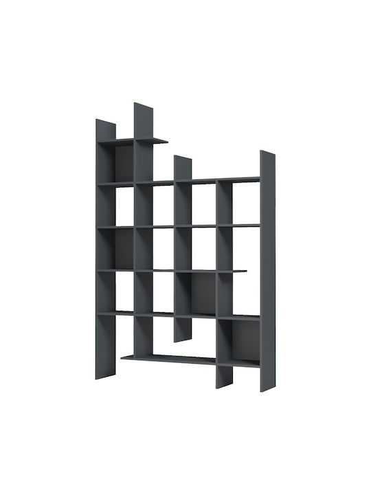 Manco Bücherregal Anthrazit 122x25.5x188cm