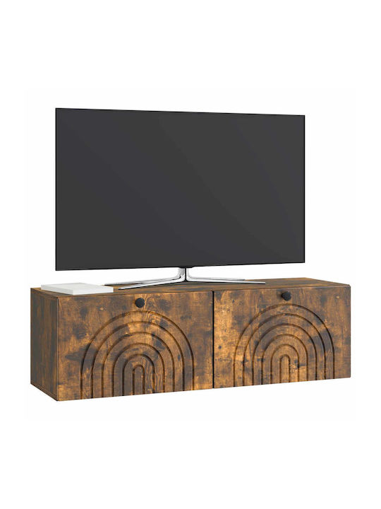 Wall Living Room Cabinet Made of Black Metal 98x31x30cm