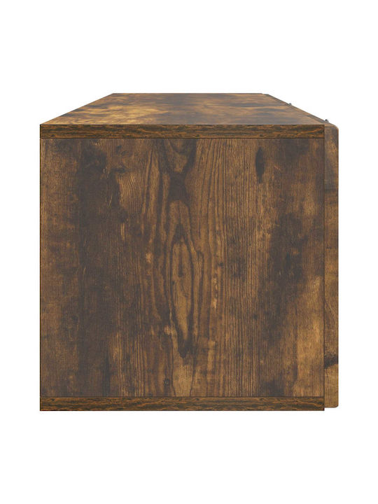 Wall Living Room Cabinet Made of Black Metal 98x31x30cm