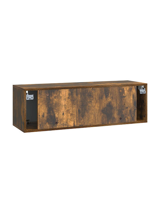 Wall Living Room Cabinet Made of Black Metal 98x31x30cm