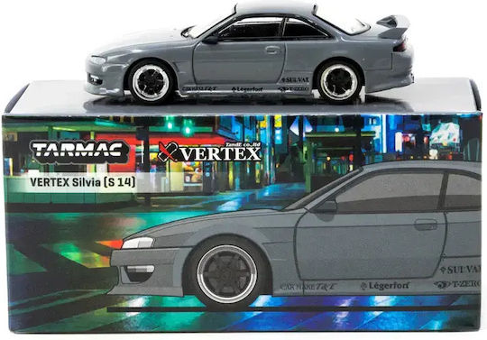 Model Mașină Vertex Nissan Silvia S14 Gri Scara 1:64 Tarmac Works