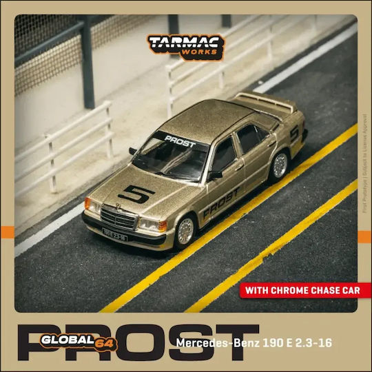 Model Mașină Mercedes-Benz 190 E 2.3-16 #5 Alain Prost Campion Curse 1984 Scara 1:64 Tarmac Works