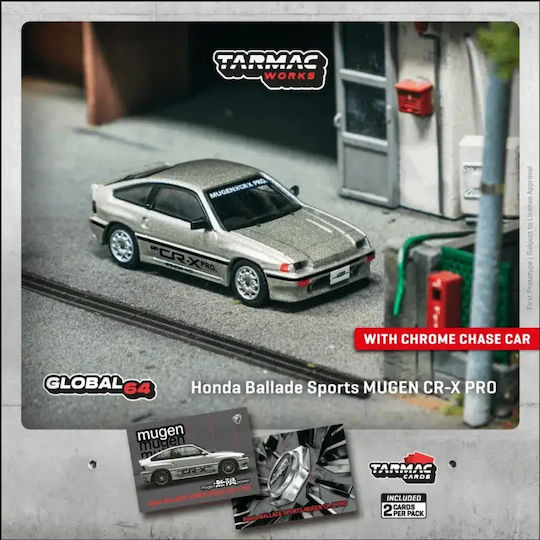 Model Mașină Honda Ballade Sports Mugen Cr-x Pro Argintiu 1:64