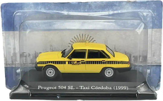 Model Mașină Peugeot 504sl Taxi Cordoba 1999 Galben 1:43 Altaya