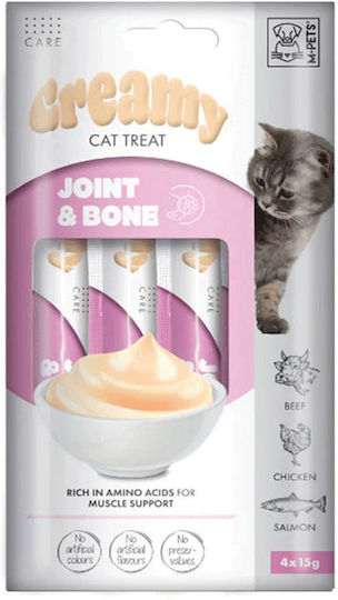 M-pets Κρέμα Γάτες Αρθρώσεις Κόκαλα Μοσχάρι Κοτόπουλο Σολομό 60 Γρ