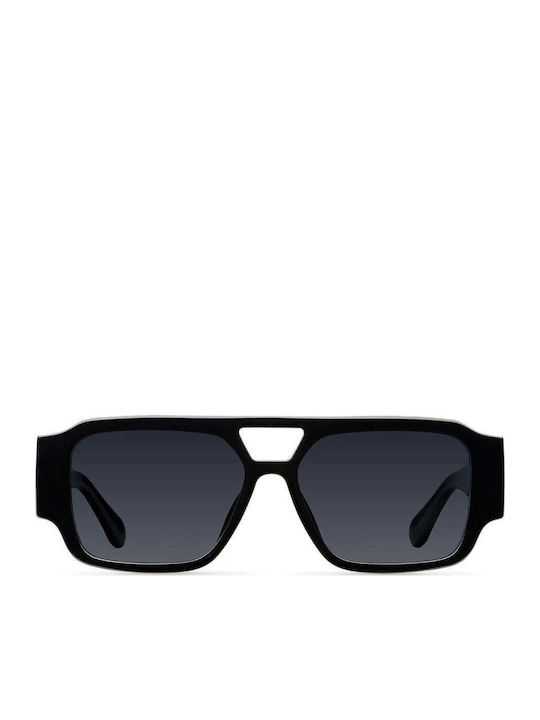 Meller Jahi Unisex Sonnenbrillen mit Schwarzem Rahmen und Schwarzem Polarisiertem Glas