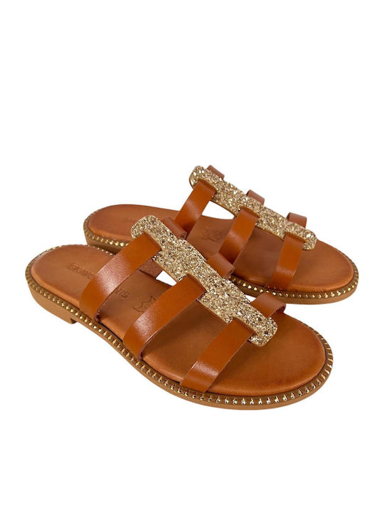 Sandale Casual Damă Din Piele Tabac Maro