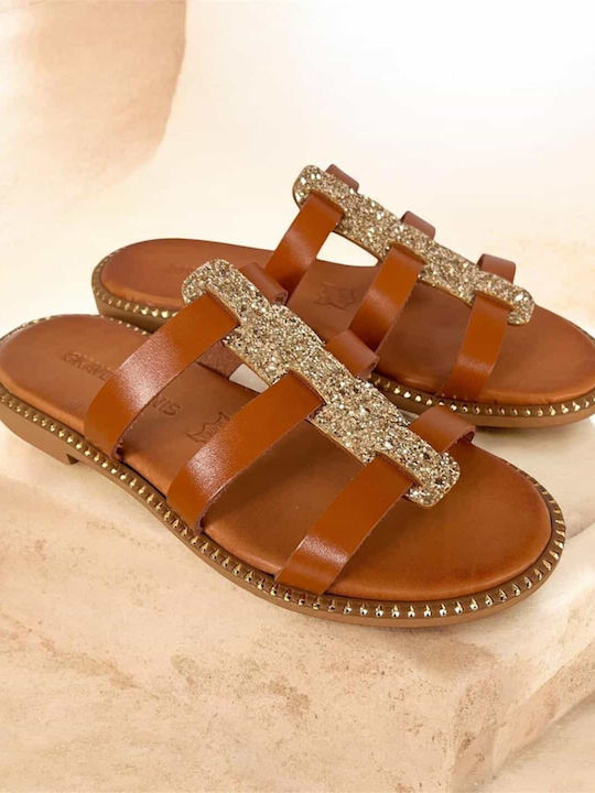 Sandale Casual Damă Din Piele Tabac Maro