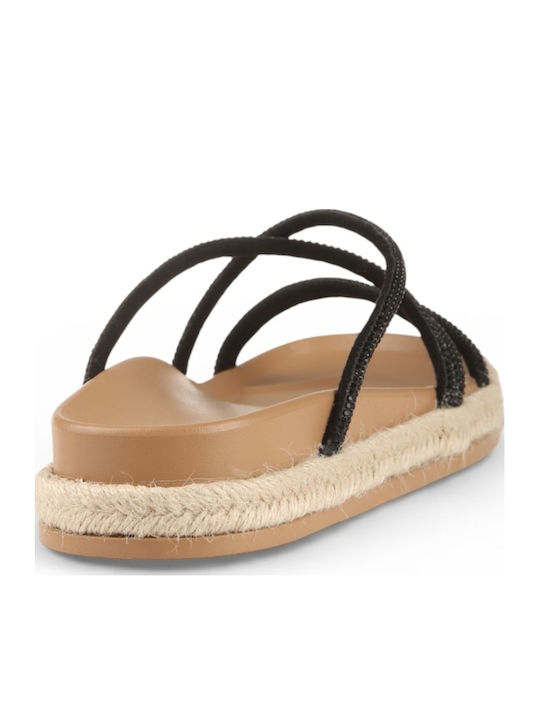 Women's Black Flat Sandals
