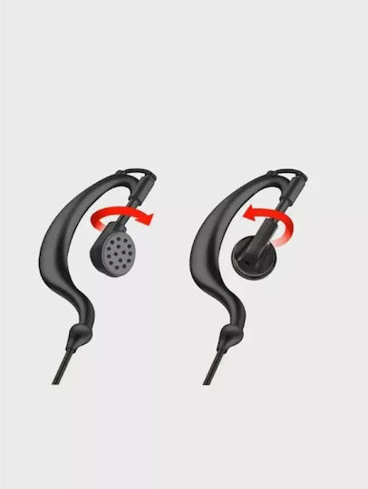 Professional Long Spiral Handsfree Micro Earpiece Ptt Lapel 2 Pin Two-Way Radios Transceivers Baofeng-original 10pcs Tc-407