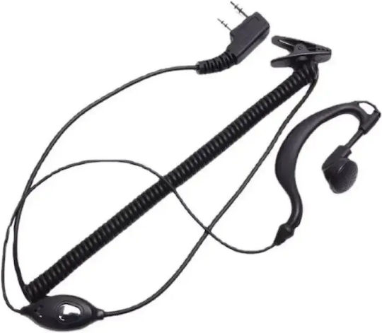 Professional Long Spiral Handsfree Micro Earpiece Ptt Lapel 2 Pin Two-Way Radios Transceivers Baofeng-original 2pcs Tc-404