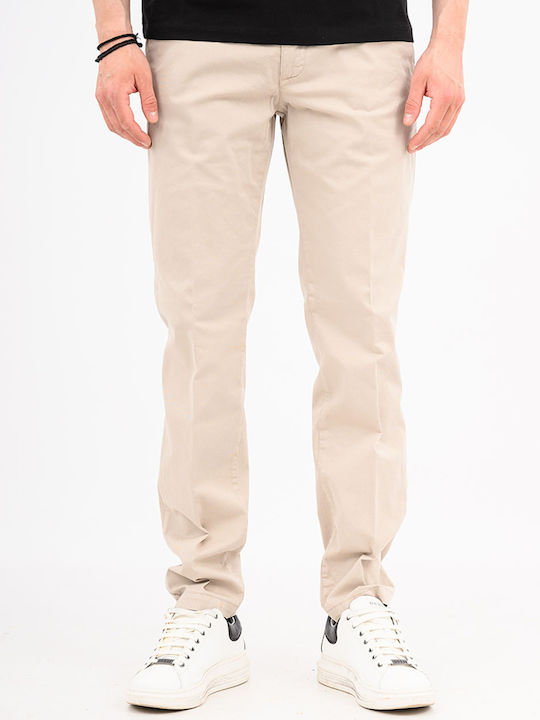 Παντελόνι Chino Ελαστικό σε Slim Εφαρμογή Ecru