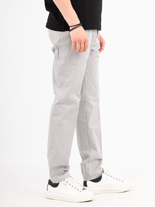 Pantaloni Chino Elastici Slim Fit Gri