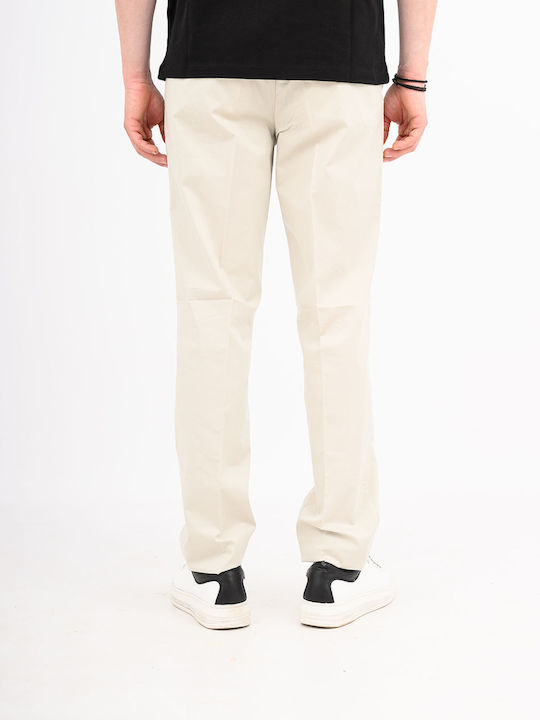 Lexton Pantaloni Chino Elastici Ivoire
