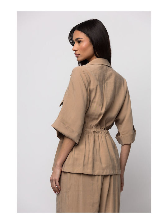 Women's Beige Set with Trousers