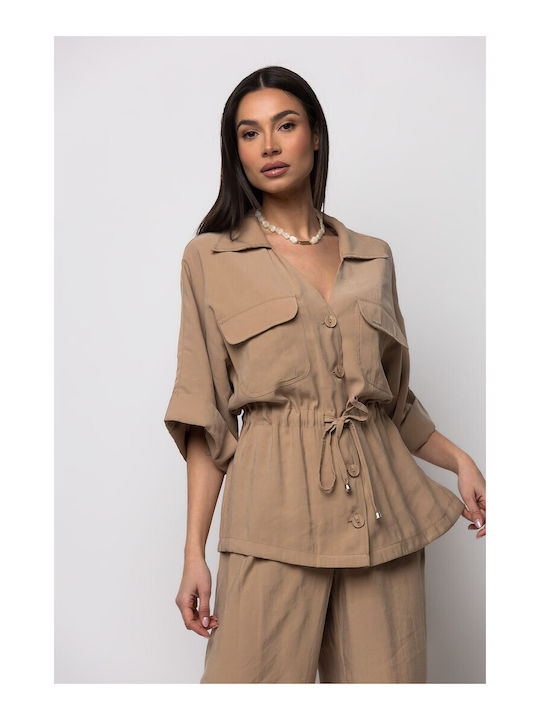 Women's Beige Set with Trousers