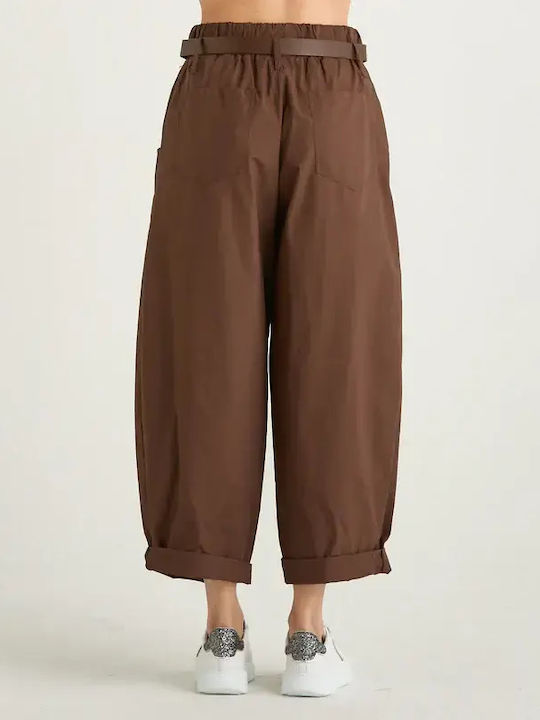 Damen Stoffhose Braun