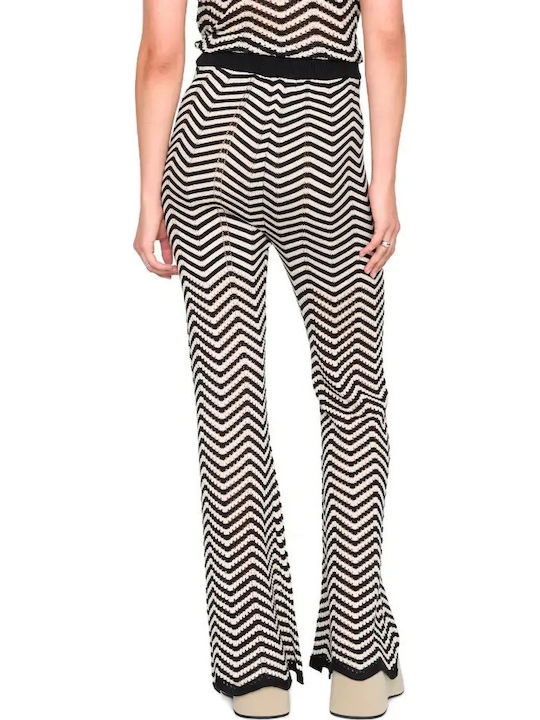 Women's Cotton Pantaloons with Rubber Band Flared Black