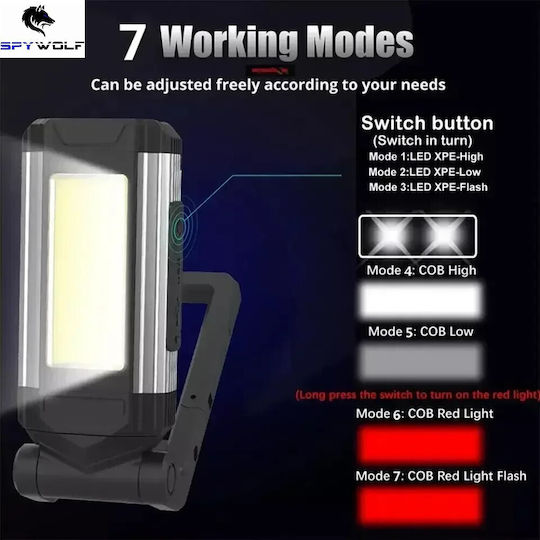 Spywolf Rechargeable LED Work Projector