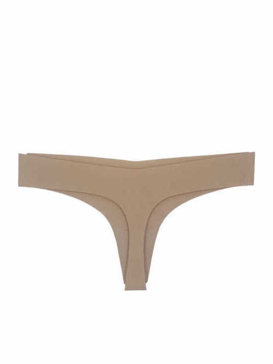 Γυναικεία String 3Pack χωρίς Ραφές Μπεζ