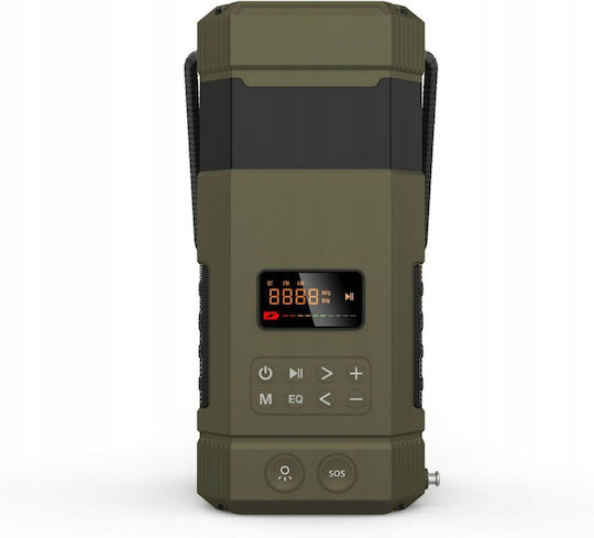 Camping Lantern Φανάρι Led Ηλιακό για Camping Αδιάβροχο με Φακό & Powerbank Πράσινο