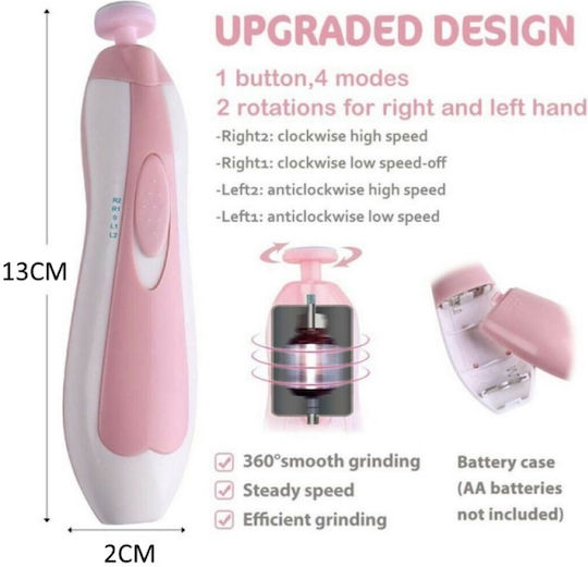 Baby Electric Nail File Pink
