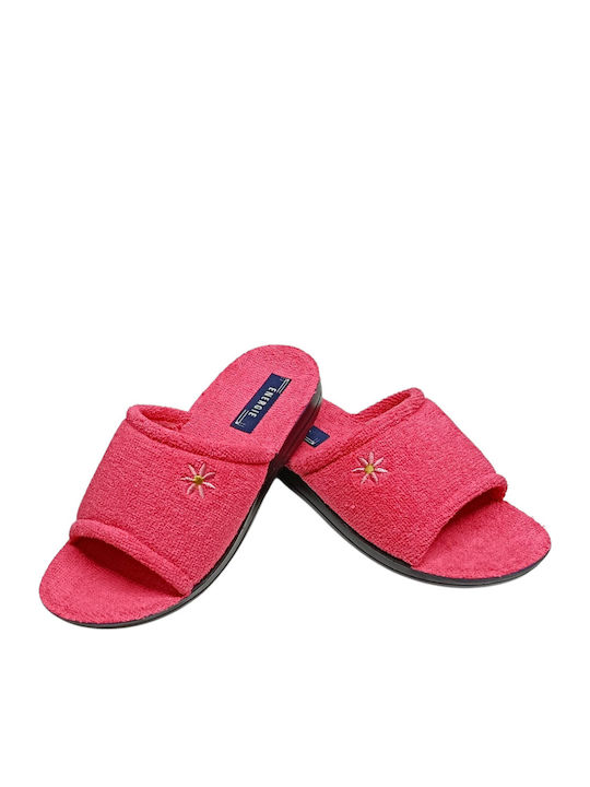 Terry Damen Hausschuhe Fuchsie