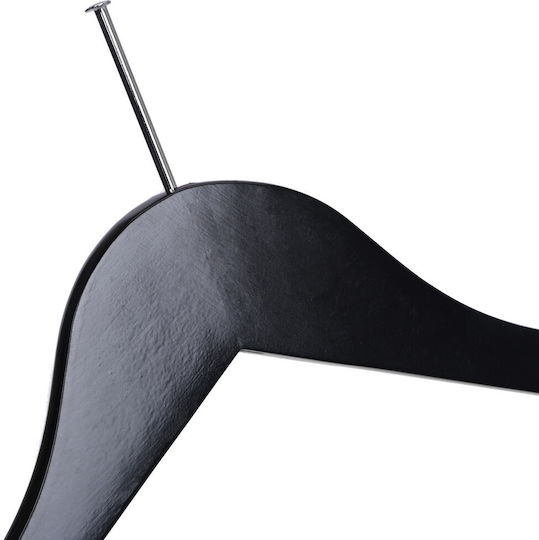 Set 10 Bucăți Cârlige Anti-furt Din Lemn Negre Unicutil Pentru Hotel Ideal Pentru Pantaloni Cămăși Bluze Tricouri Rochii