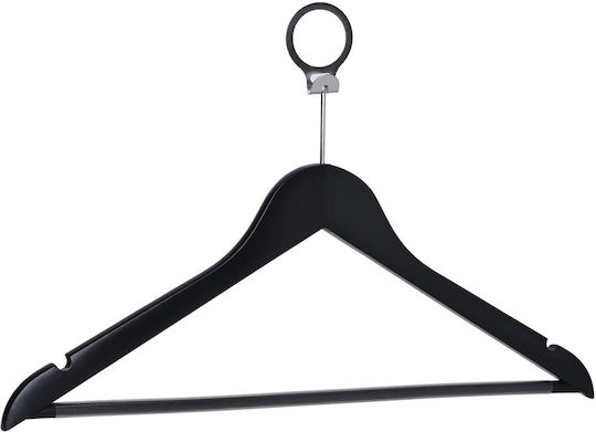 Set 10 Bucăți Humero Cârlig Antifurt Negru Din Lemn Pentru Hotel Ideal Pentru Pantaloni Cămăși Bluze Pantaloni Tricouri Rochii