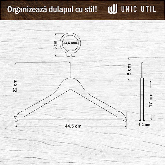 Set 100 Bucăți Cârlige Anti-furt Din Lemn Alb Unicutil Pentru Hotel Bara Pentru Pantaloni Ideal Pentru Cămăși Bluze Pantaloni Tricouri Rochii