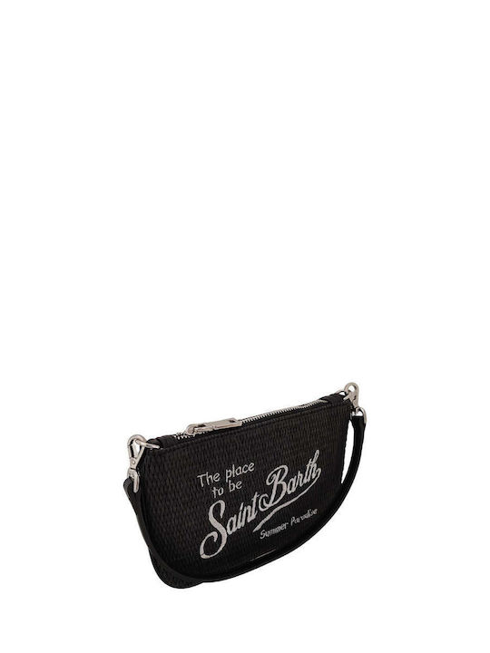 Parisienne Straw Women's Shoulder Bag Black