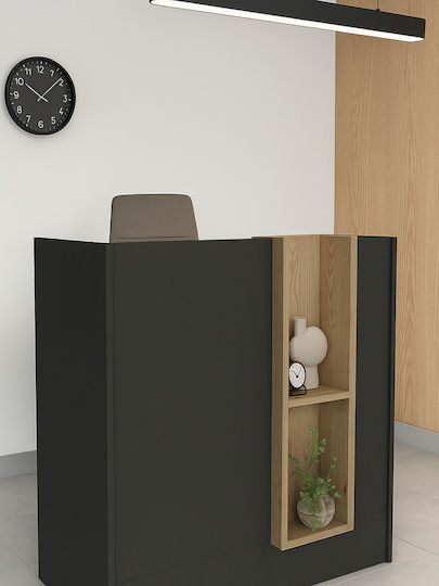 Bonveno Birou Recepție Din PAL Melaminat Antracit – Design Minimalist Elegant Spații Office 90 X 43.2 X 110.3 Cm Uuorg74