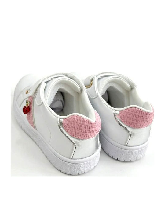 Kids Sneakers Anatomic with Hoop & Loop Closure White