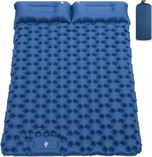 Saltea Dublă de Camping Albastră