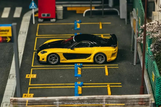 Mazda Rx-7 Veilside Fortune7 K Yellow Black 1:64 Tarmac Works