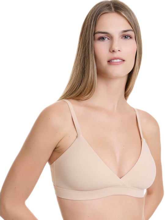 Beige Bra without Padding & without Underwire