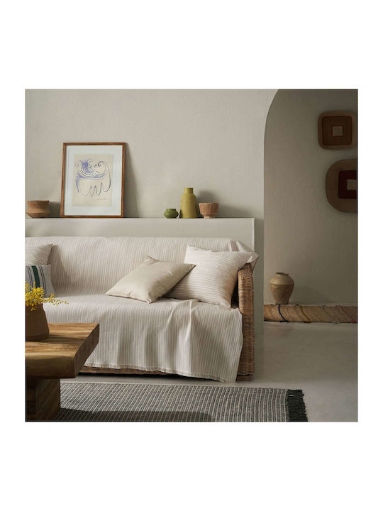 Gofis Home Nymeria Sesselüberwurf Jacquard 180x180cm Beiges