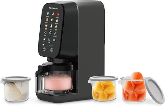 Rohnson Velvet Creme Ice Cream Maker 3x1.35lt Black