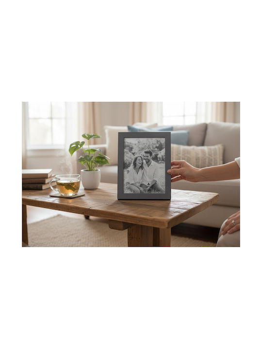 Wooden Photo Frame With Gray Frame