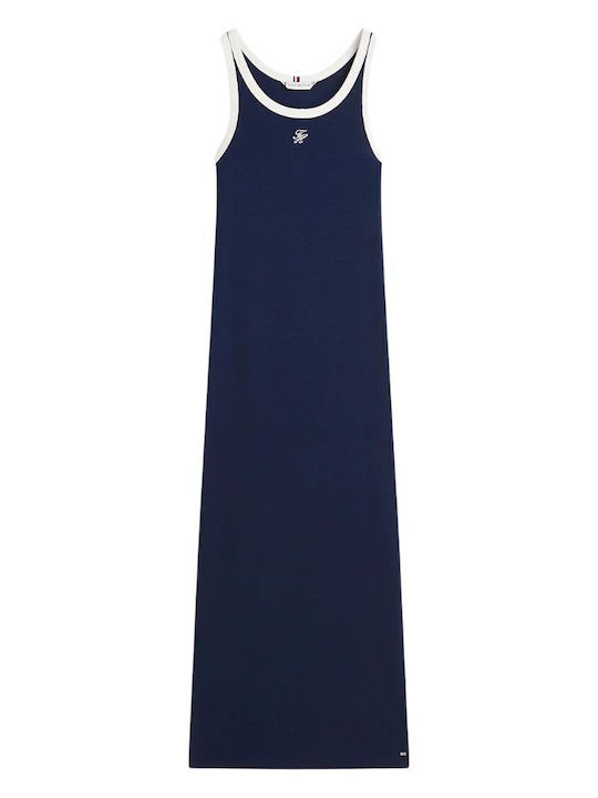 Summer Midi Dress Navy Blue