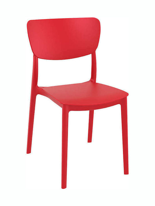 Scaun de exterior Polipropilenă Monna 127 Roșu 45x53x82cm