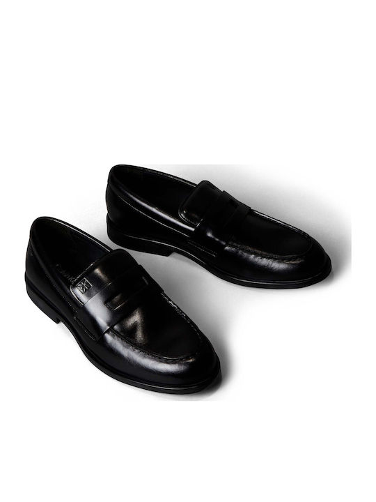 Δερμάτινα Ανδρικά Loafers σε Μαύρο Χρώμα