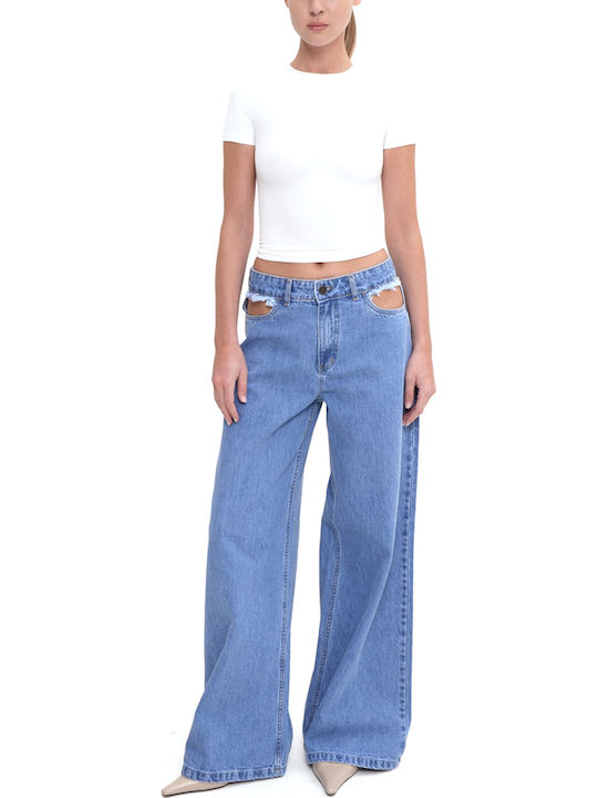 Women's Jean Pants in Wide Leg Style