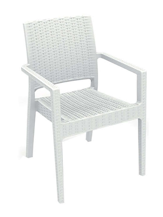 Outdoor-Stuhl Polypropylen Ibiza White 58x59x87εκ.